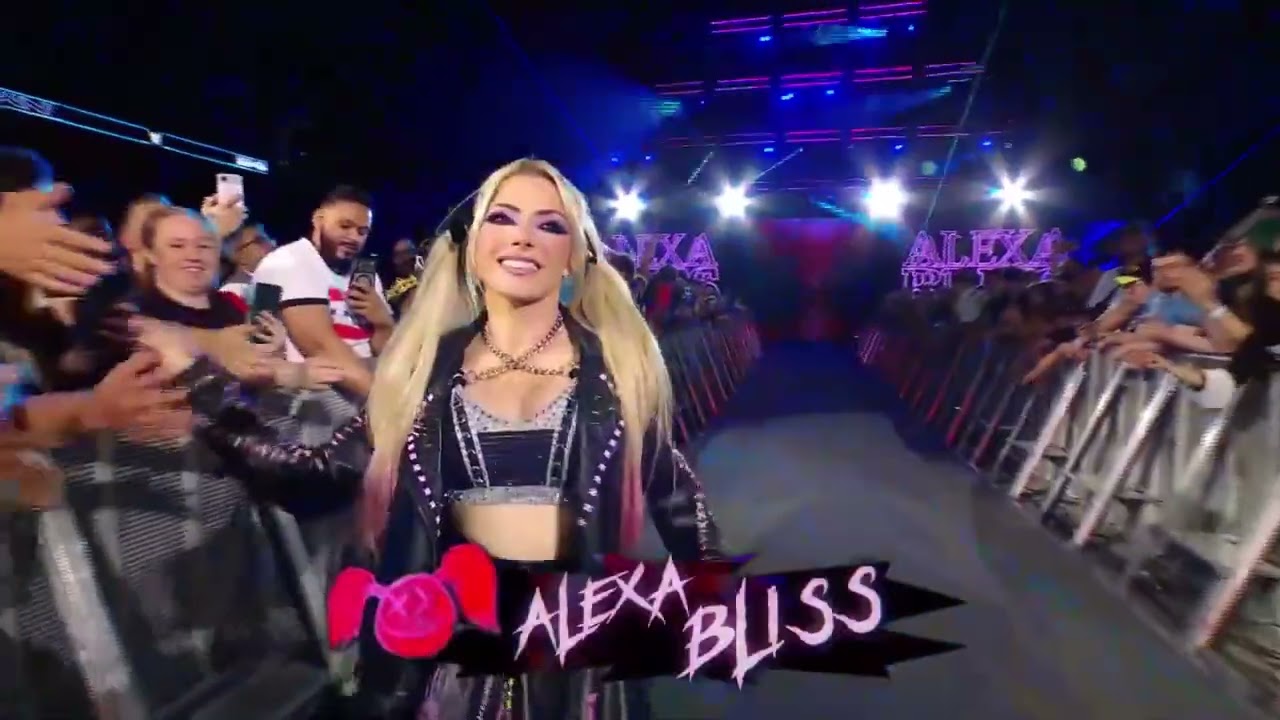 B-Fab & Mia Yim VS Tiffany Stratton & Alexa Bliss 1/2 backdrop