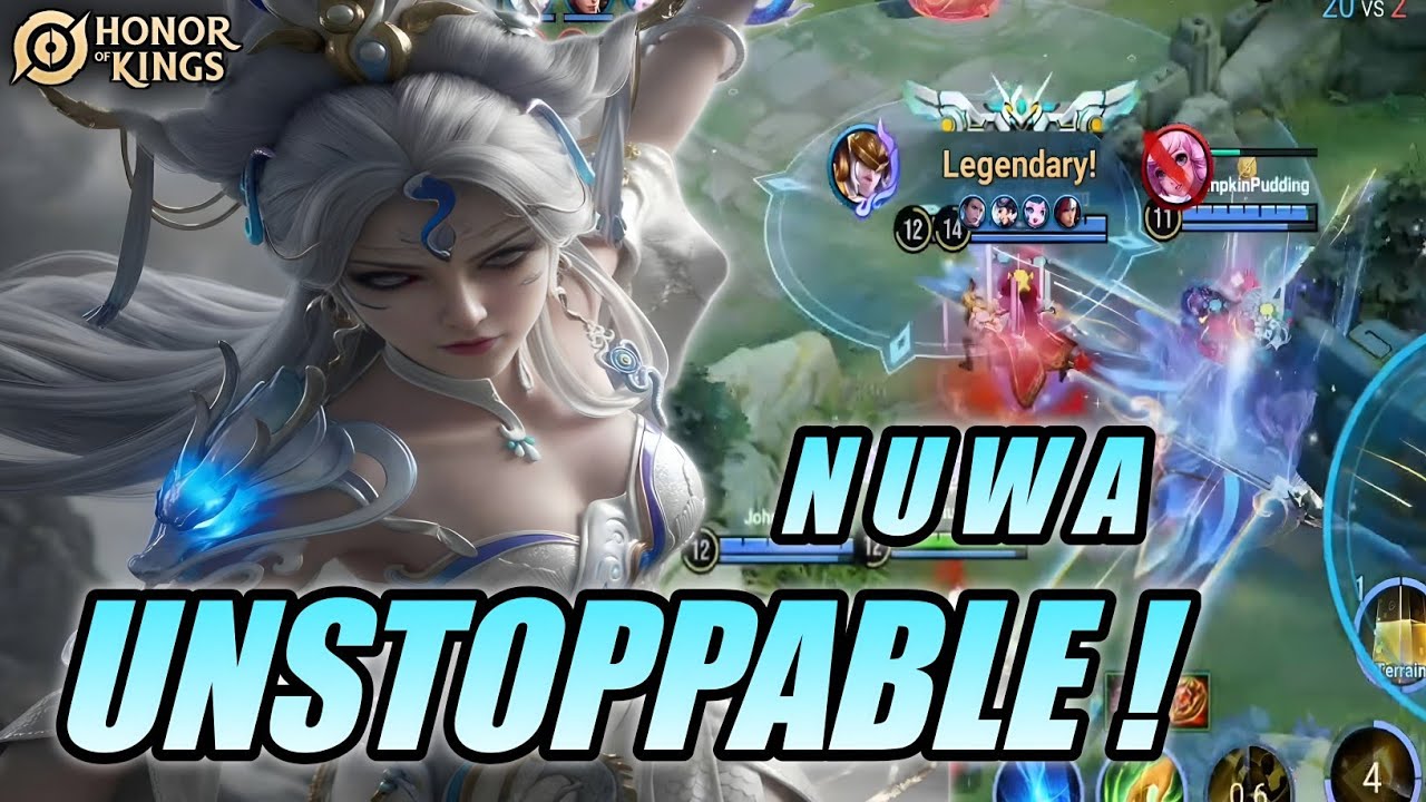 Nuwa Mid Lane OVER POWER! 100% NO COUNTER - Pro Technique Gameplay Nuwa | Honor Of Kings (HOK) background