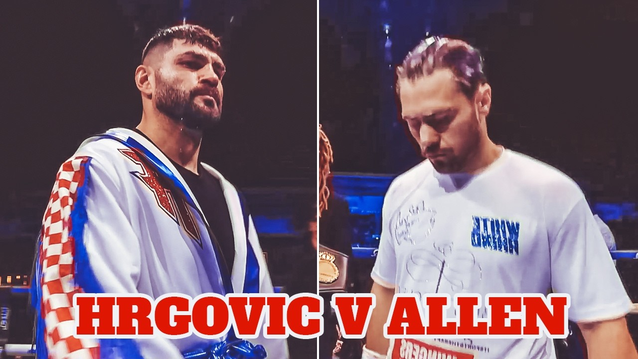 🔥 David Allen (UK) vs Filip Hrgovic (Croatia) | Full Fight Highlights, Knockout, HD background