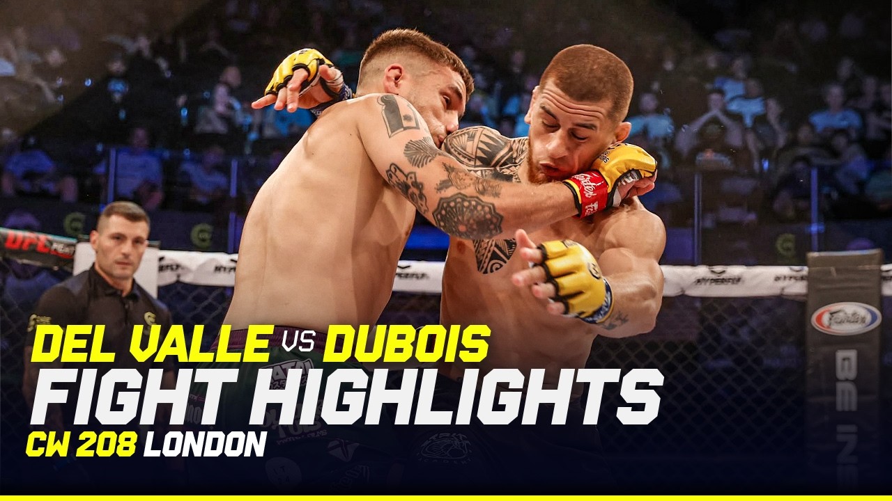 BRUTAL FINISH 👊 🇪🇸 | Manuel Del Valle vs. Michael Dubois | CW 208 London Fight Highlights background