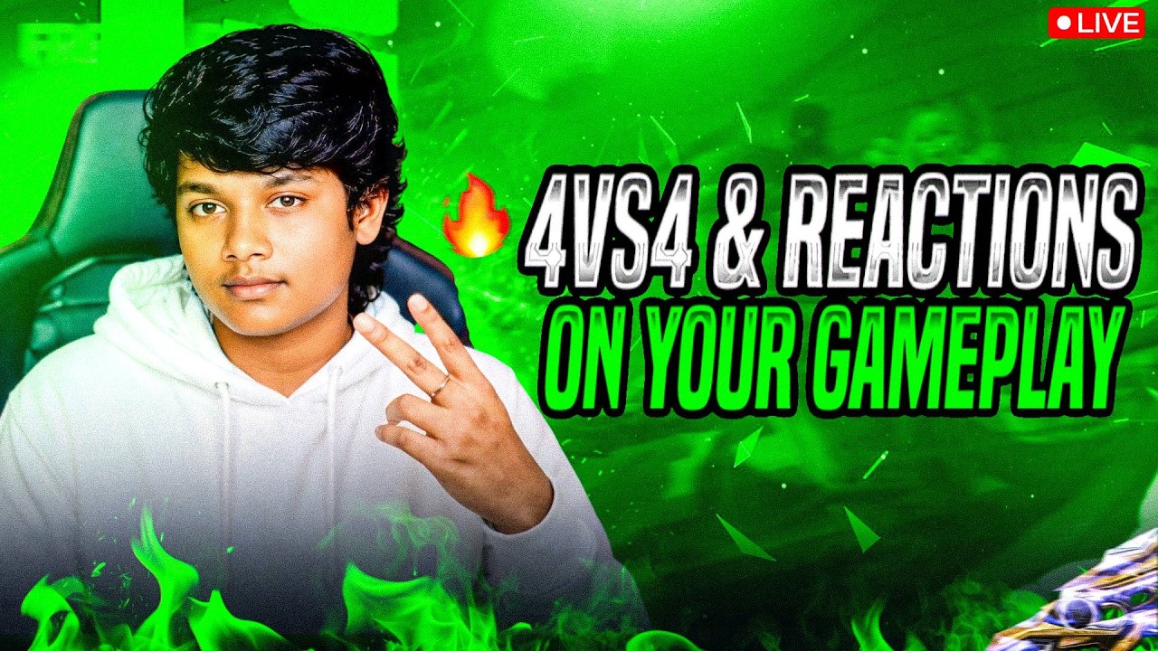 FREE FIRE LIVE IN TELUGU || 4V4 FUN ROOMS & MAD REACTIONS ON YOUR GAMEPLAY || BUNNY IS LIVE NOW!!!!! background