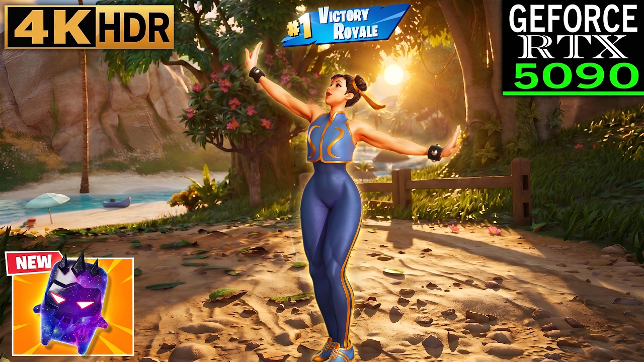 Fortnite (RTX 5090) Zero Build 4K Gameplay | Chun-Li Skin - Chapter 7 Season 3 background