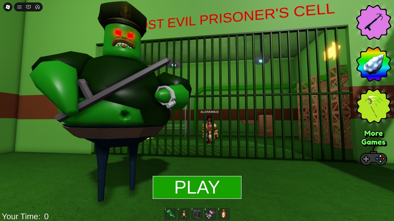 ZOMBIE BARRY'S PRISON RUN!roblox Gameplay Walkthrough No Death 4K background
