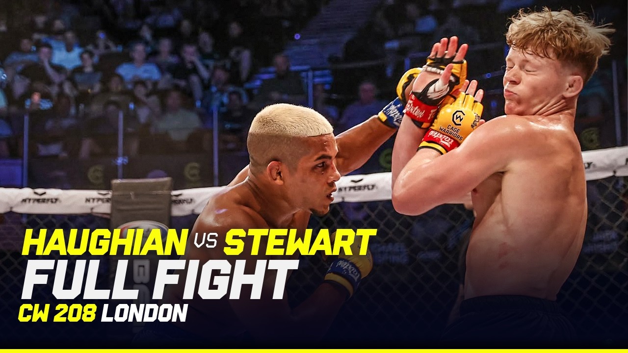WILD FIGHT ENDING đ± â° | Callum Haughian vs. Cameron Stewart | CW 208 London Full Fight background