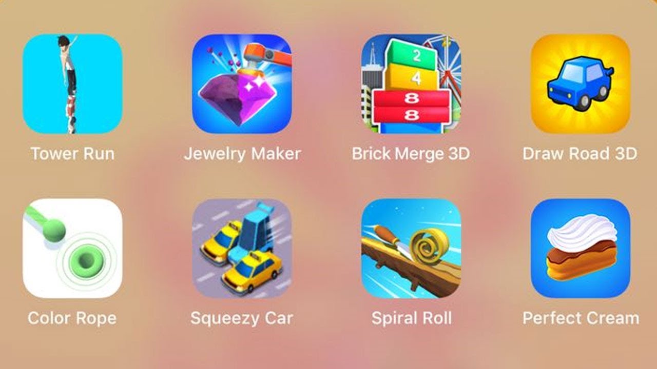 Tower Run - Grow Your Tower,Jewelry Maker!,Color Rope,Draw Road 3D,Perfect Cream,Spiral Roll background