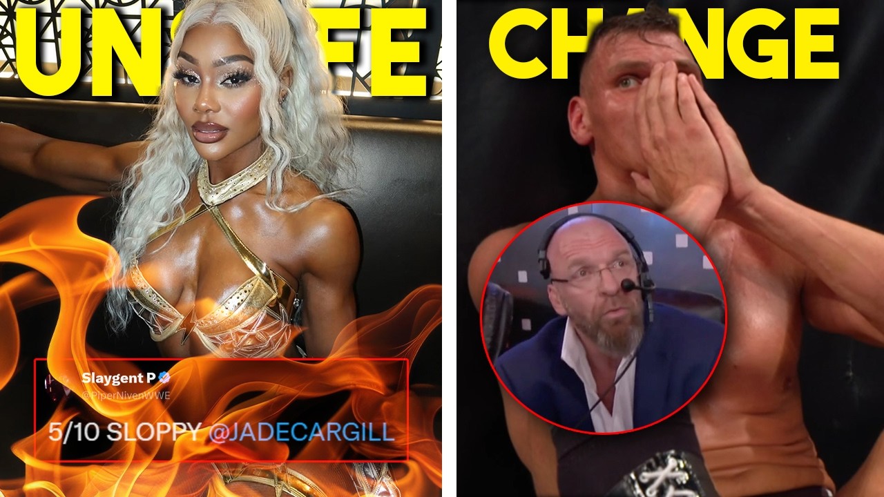 TRIPLE H CHANGED WWE CHAMP PLANS...JADE CARGILL CALLED UNSAFE...WWE RELEASES...Wrestling News background