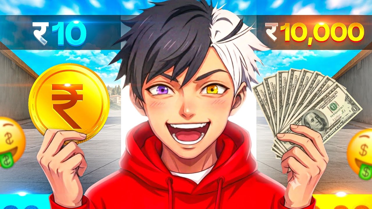 I Convert 10₹ Into 10,000₹ Rupees 😱 || By Playing Free Fire Tournament 🔥 || Part - 3 background