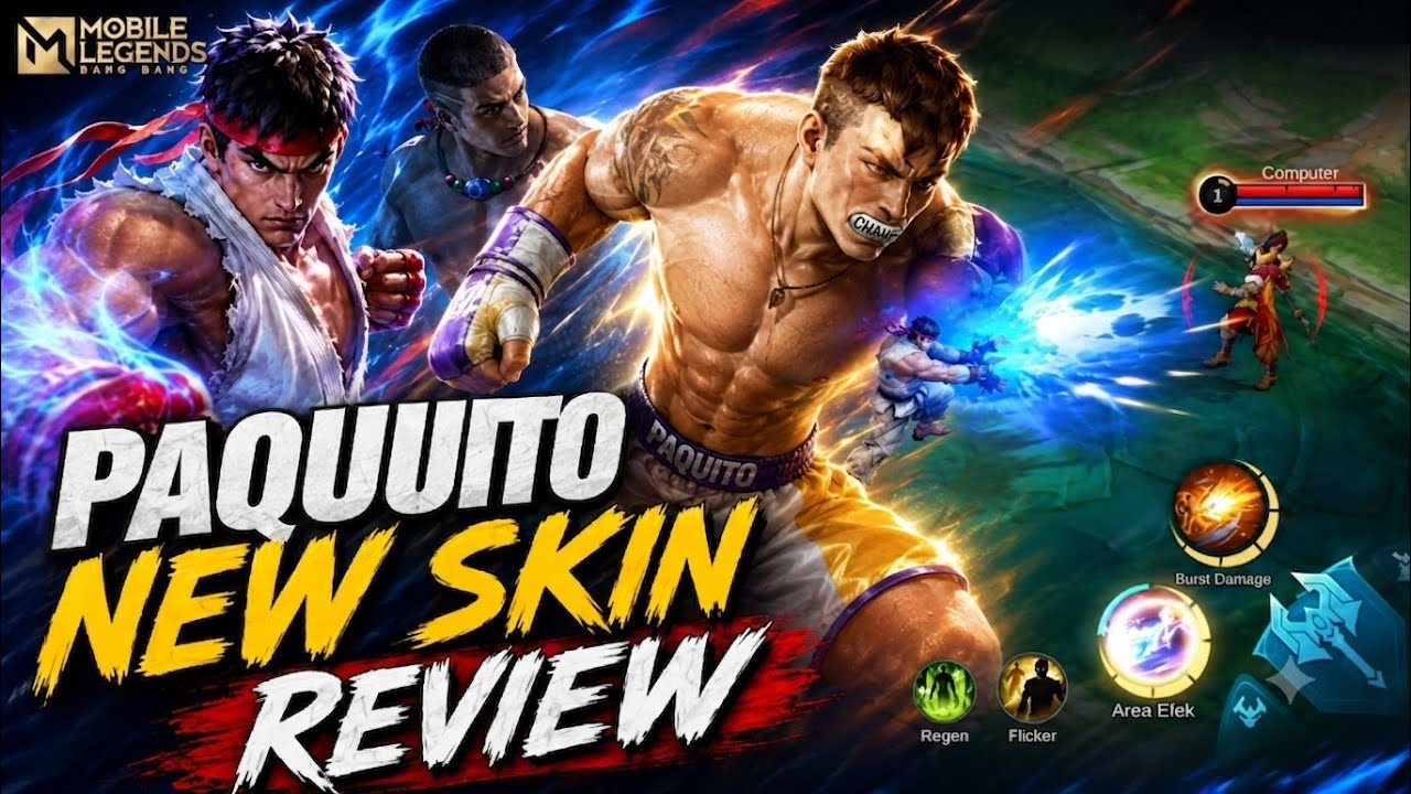 NEW Paquito Ryu Skin Review! đ± Best Street Fighter Skin Yet? | Effects, Sound & Gameplay | MLBB background