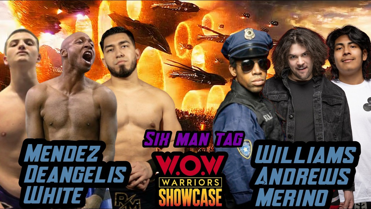 Warriors Showcase - Roger Mendez, Jalen White, & Mike v Nick Andrews, Andrew Williams, & BlackJack background