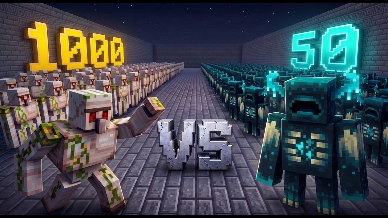 50 WARDENS vs 1,000 IRON GOLEMS! (13 Epic Rounds)