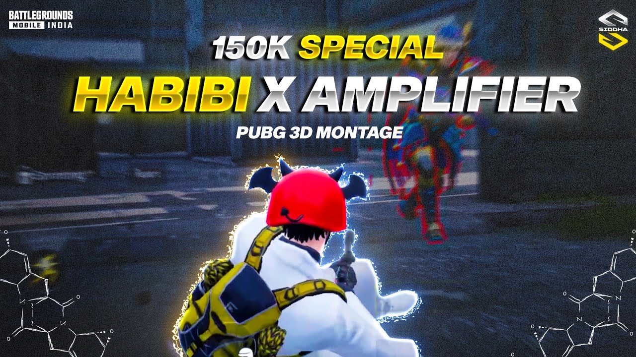 150K Special Habibi x Amplifire Beat Sync Montage | BGMI 3D Beat Sync Montage | Siddha Gaming background