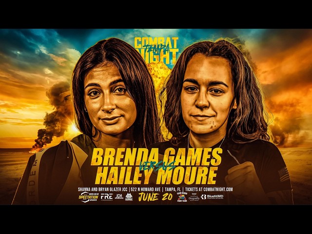 Brenda Games vs. Hailey Moure - Combat Night Tampa background