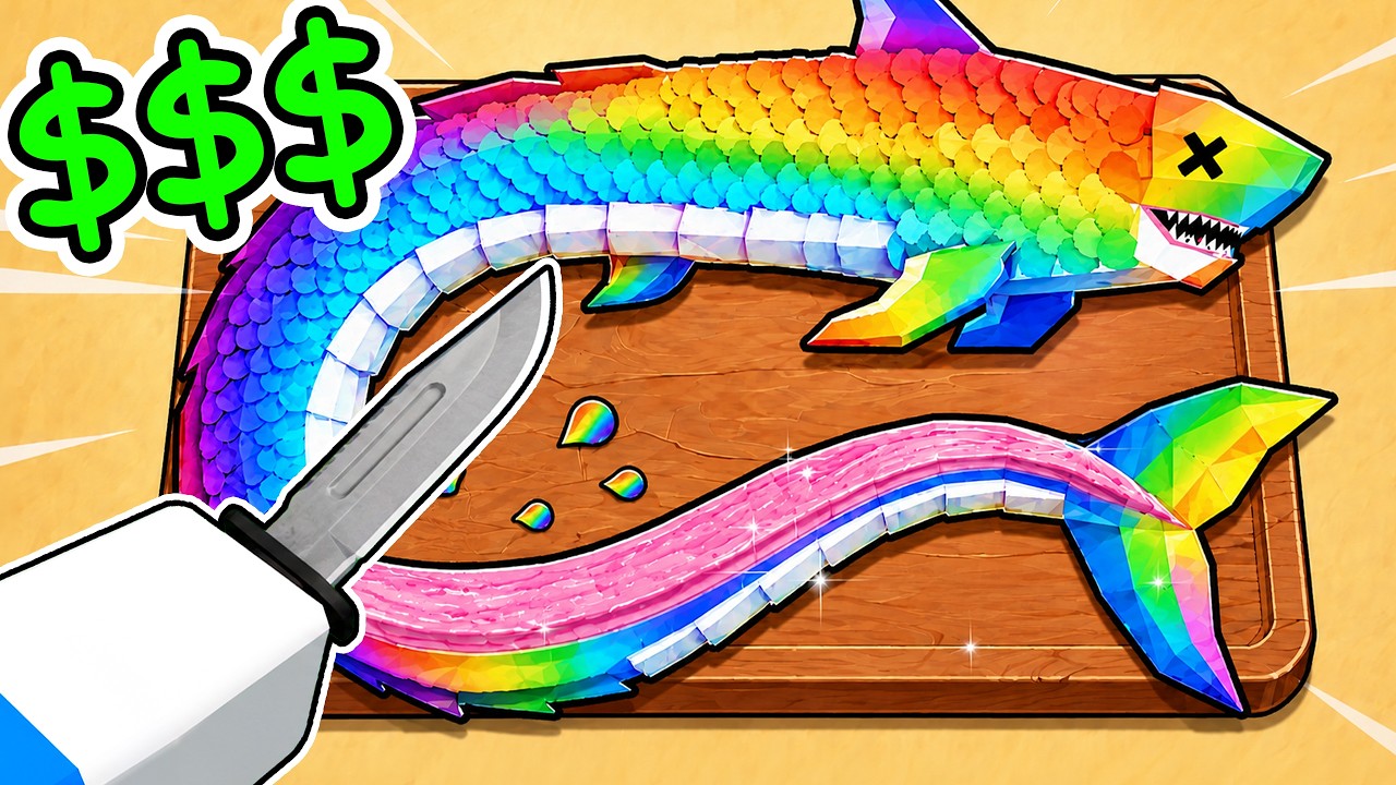 I Made BILLIONS Ripping Scales off Fish in Roblox... background
