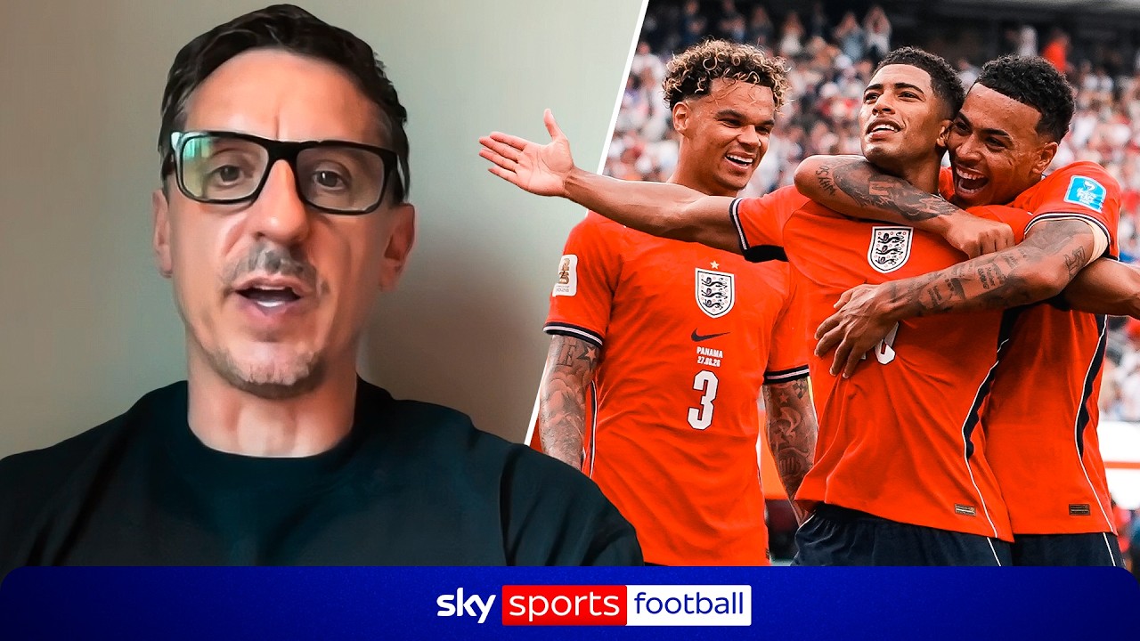 "Bellingham is the shining light" ⭐️ | Gary Neville on England's World Cup displays so far 🏴 background