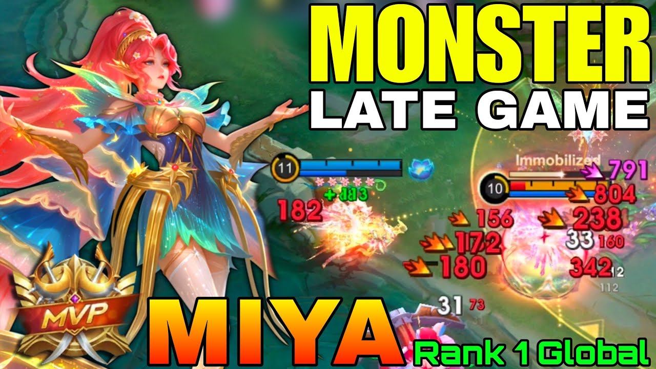 Late Game Monster Miya VS Supreme Enemies - Top 1 Global Miya Gameplay - Mobile Legends background