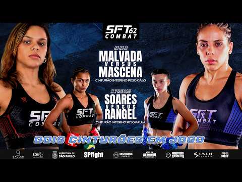 SFT Combat 62: Duas disputas de cinturão | Rehulk vs Malvada | Rangel vs Soares background