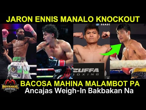 Jaron Ennis Panalo By Knockout-Ortiz | Eman Bacosa MALAMBOT Pa | Ancajas Final Weigh-In backdrop