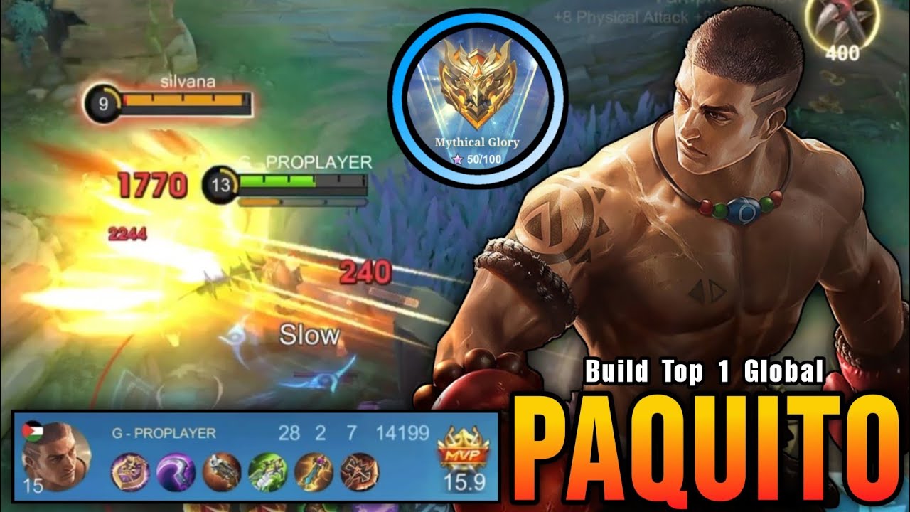 28 Kills!! Paquito Brutal DMG 0,5 Second Delete Enemies!! - Build Top 1 Global Paquito ~ MLBB background