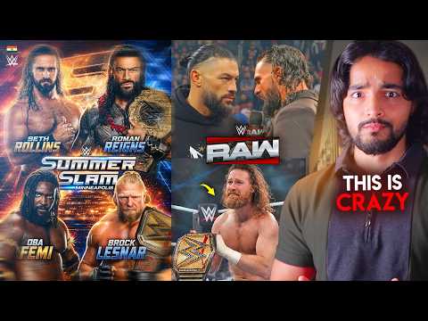 WWE SummerSlam 2026 Match Card🔥🔥....Brock Lesnar, Roman Reigns, Oba Femi, Seth Rollins background