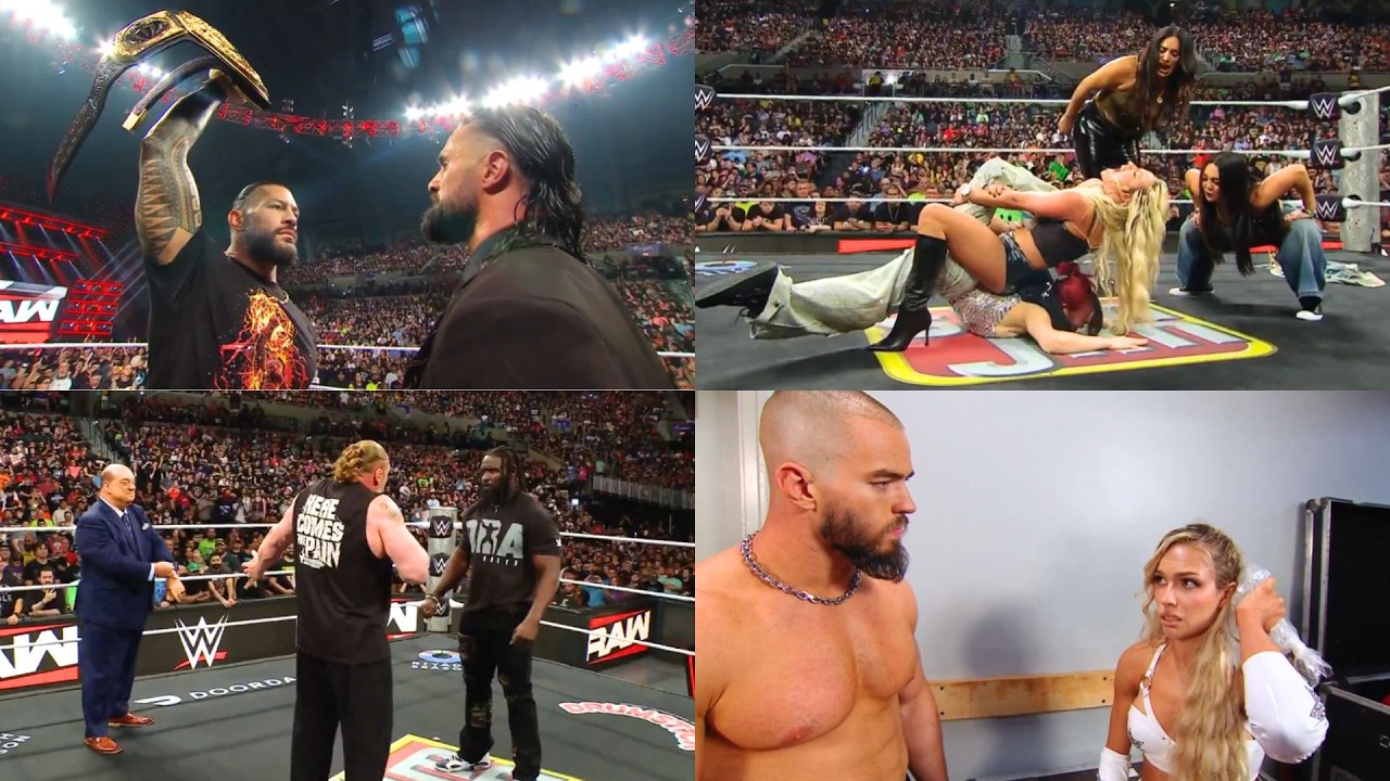 Monday Night Raw 06/29/26 Results- Roman-Rollins SummerSlam, Brock's Hell In A Cell Challenge π₯ background