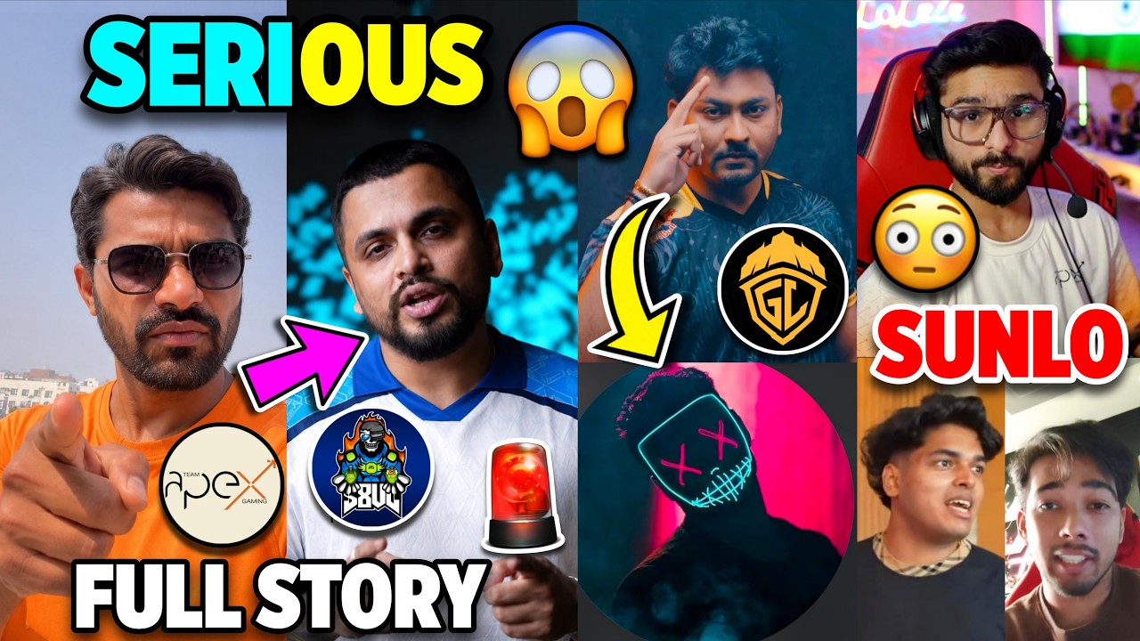 Dark REALITY..😱 Very Serious & Full STORY😡 TEAM APEX GAMING, S8UL Sid, Godlike,Lolzzz,Bawaal,BGMI background