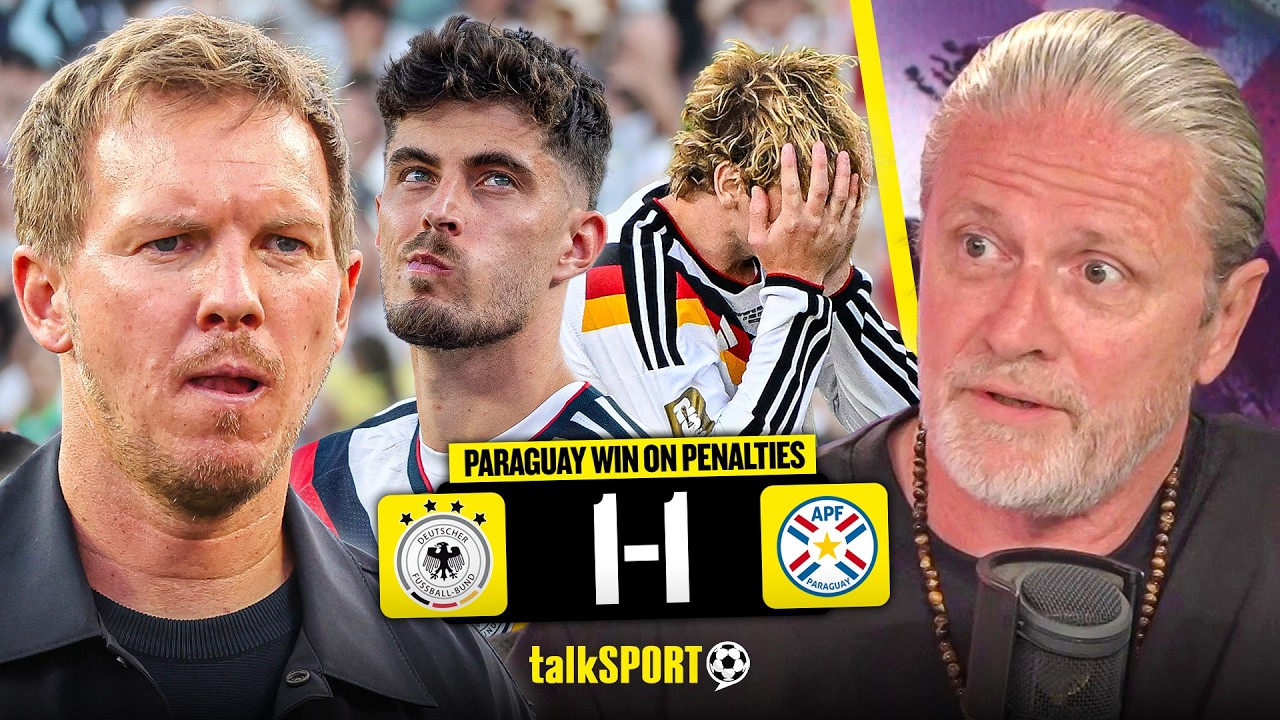 "VERY HAPPY!" Petit REACTS to Germany CRASHING OUT of the World Cup After SHOCK Paraguay Loss! background