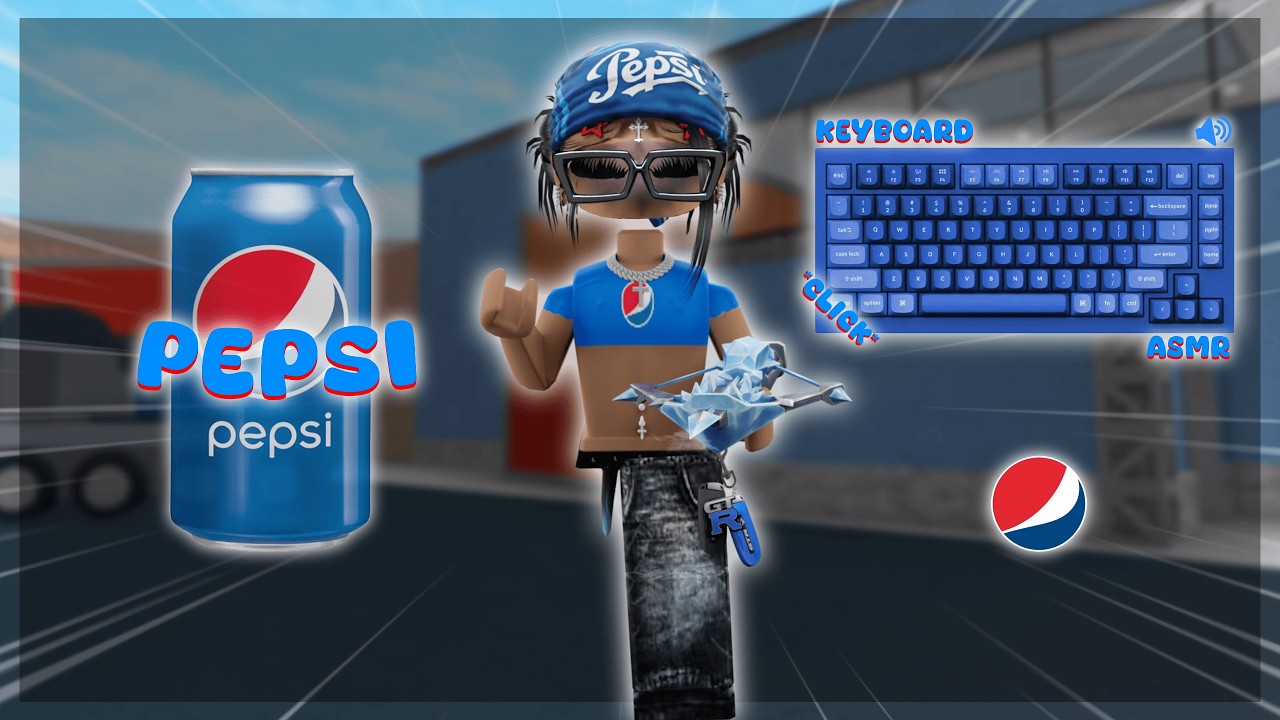 PLAYING MM2 AS PEPSI *Keyboard ASMR* background