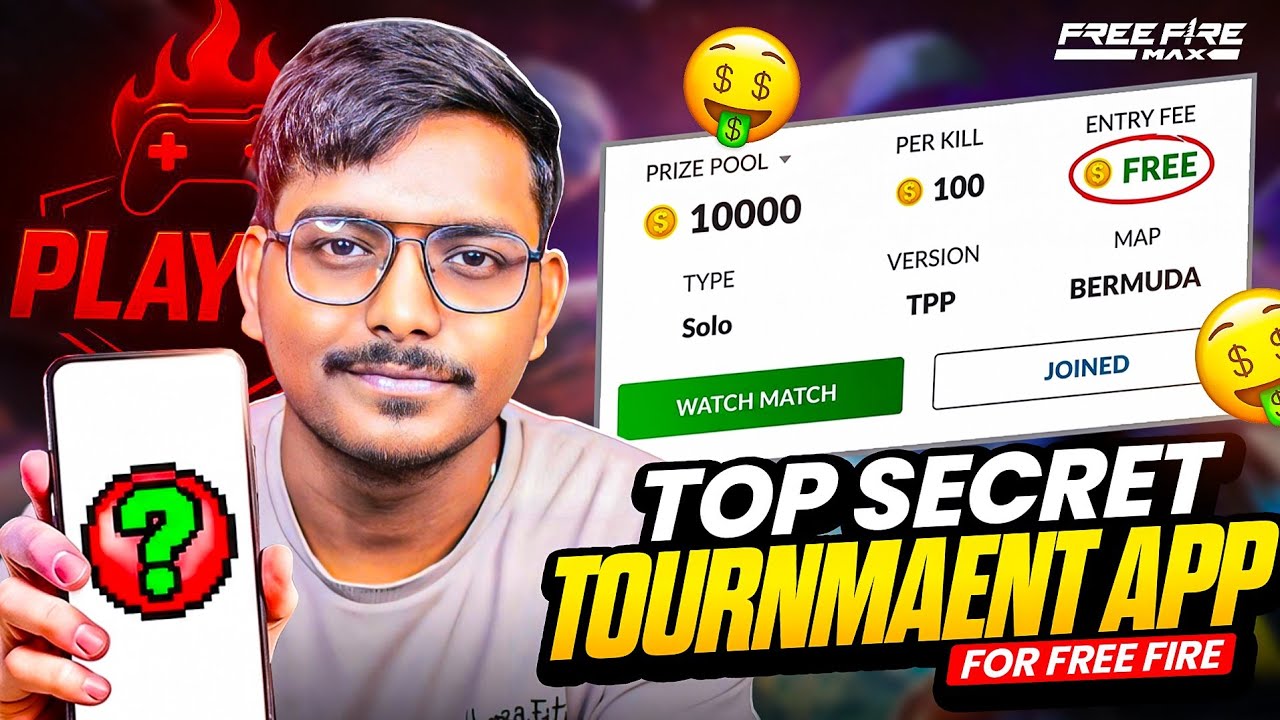 BEST TOURNAMENT APP FOR FREE FIREЁЯШН 100% TRUSTEDЁЯТптЬФя╕П || FREE FIRE BEST TOURNAMENT APP 2026 background