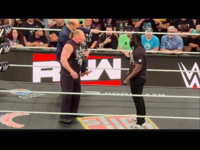 Oba Femi Challenges Brock Lesnar at SummerSlam FULL SEGMENT- WWE Raw 6/29/2026 background