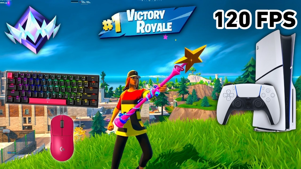 Fortnite Unreal Ranked Reload On PS5 Slim | Keyboard & Mouse Gameplay | 120 FPS | 4K background