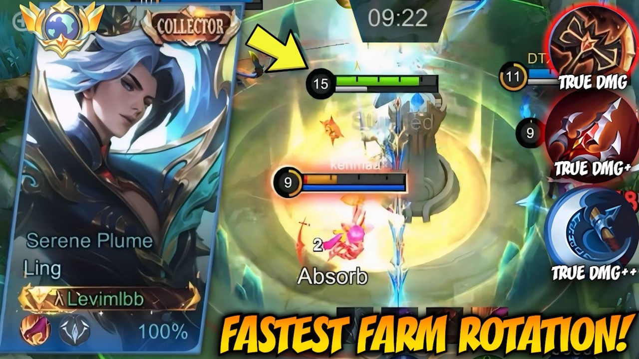 LING AFTER BUFF FASTEST & PERFECT FARMING ROTATION! LING BEST BUILD & FASTEST ROTATION GUIDE 2026!! background