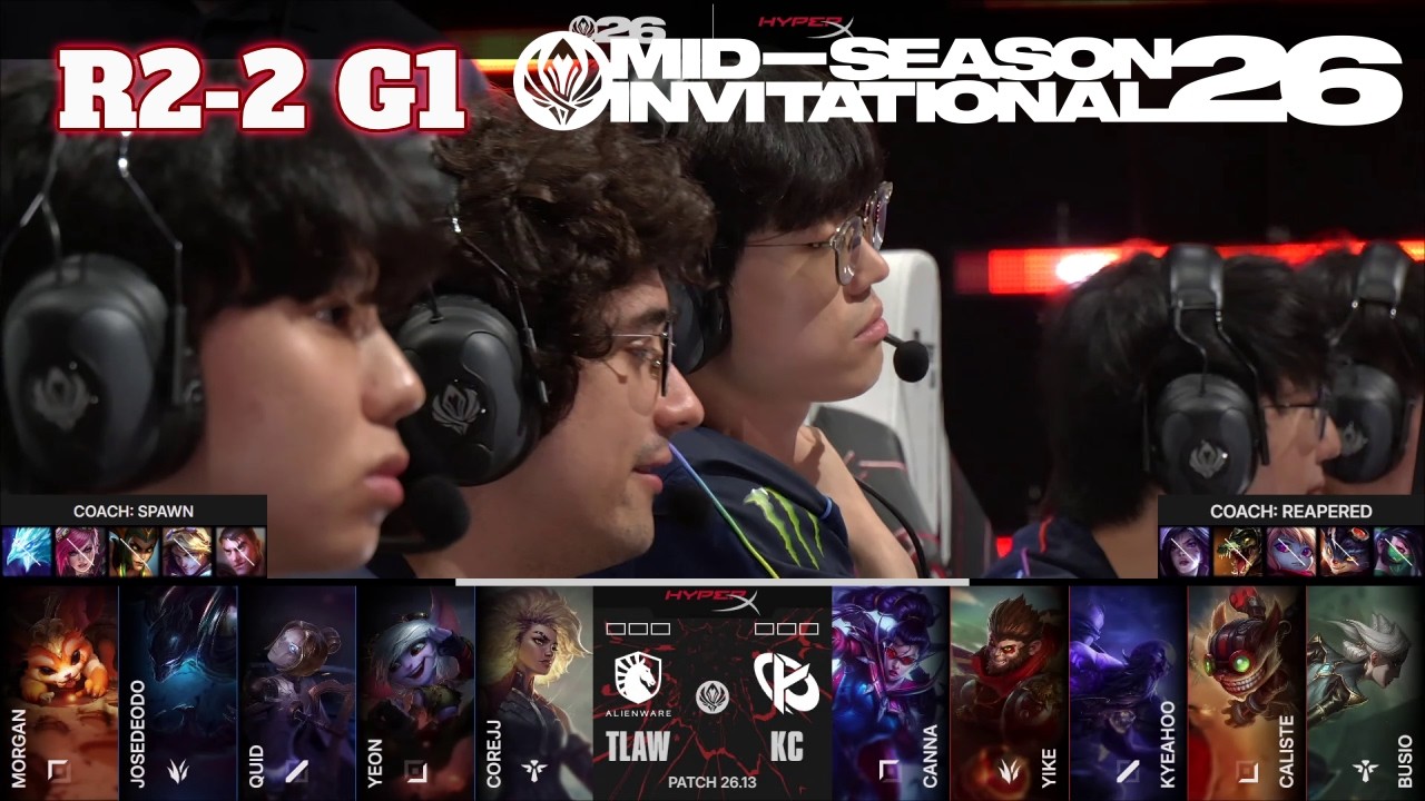 TLAW vs KC - Game 1 | Round 2 LoL MSI 2026 Play-In Stage | Team Liquid Alienware vs Karmine Corp G1 background