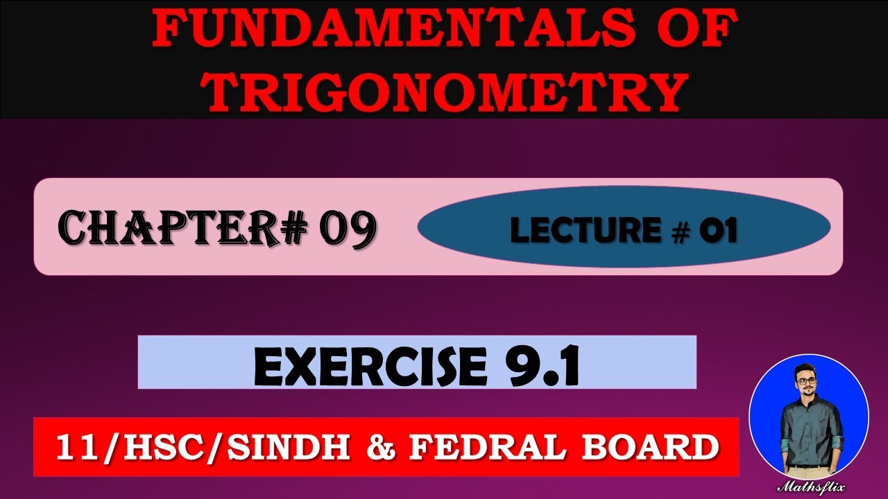 XI MATHS CHAPTER # 09: "FUNDAMENTALS OF TRIGONOMETRY" background
