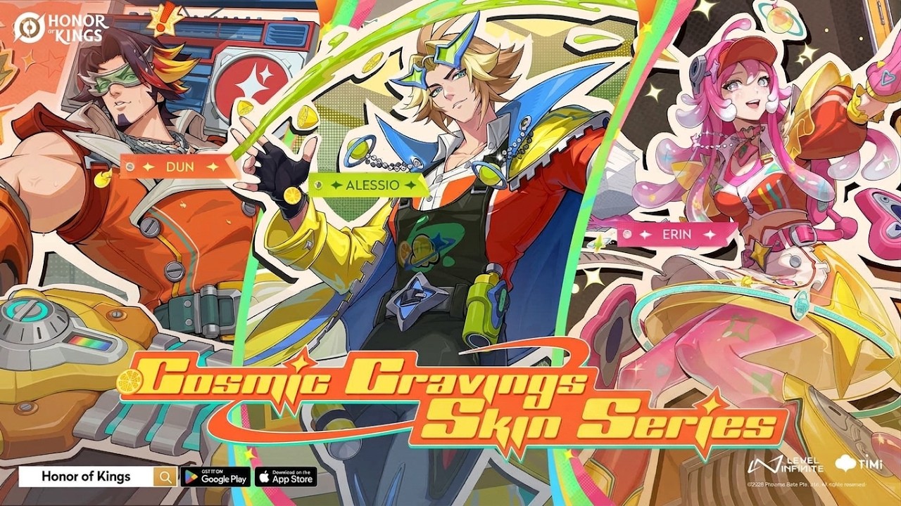 All 3 Cosmic Craving Skins | Honor of Kings background