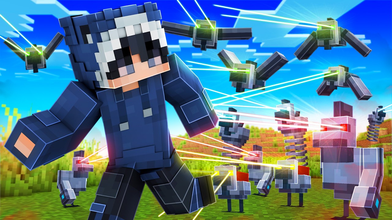 Minecraft, aber ROBOTER HÜHNER verfolgen mich... background