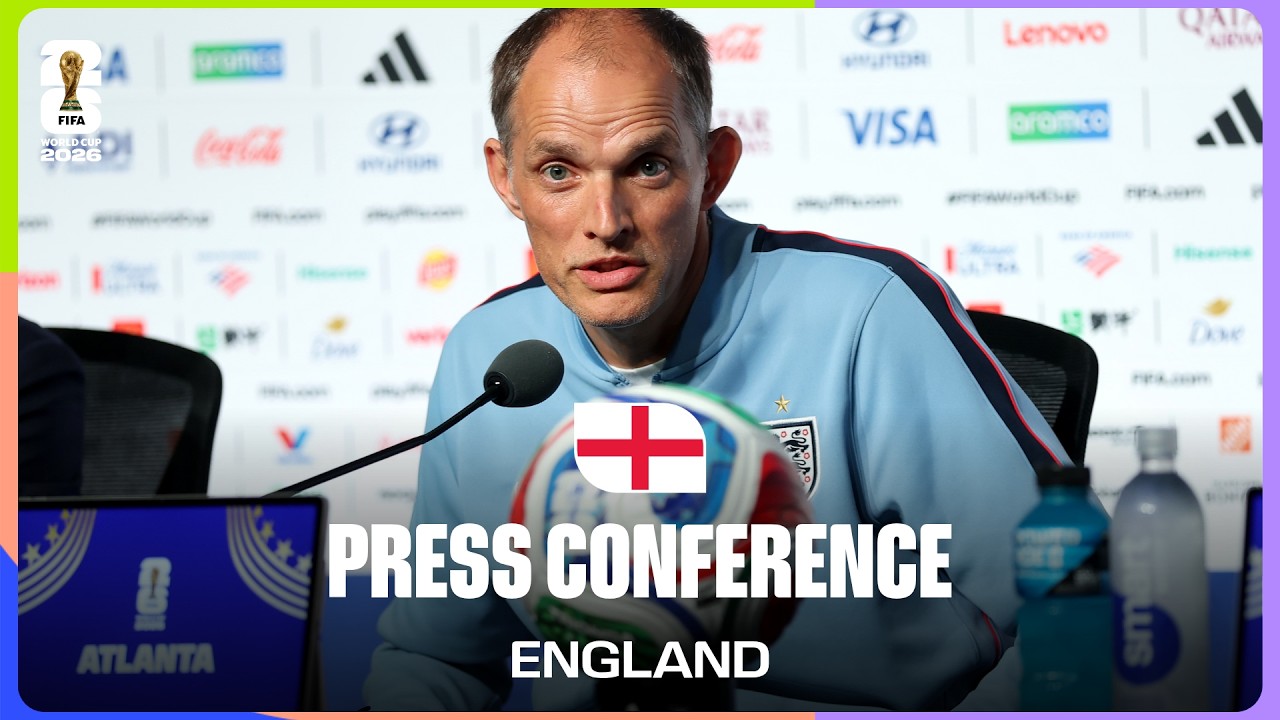 England On Playing Congo DR | Thomas Tuchel & Jordan Pickford Take Questions background