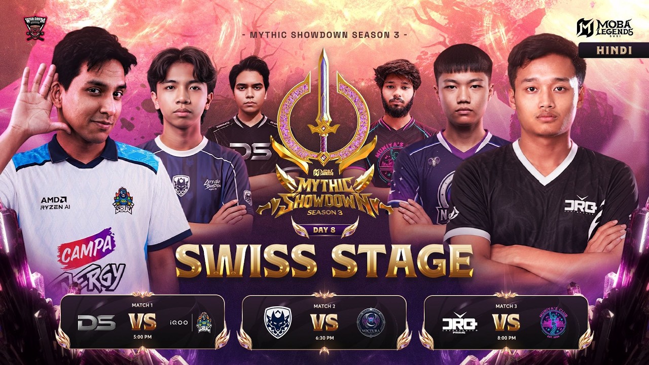 (ENGLISH) MYTHIC SHOWDOWN SEASON 3 LIVE | SWISS STAGE DAY 8 (2-1) | MOBA LEGENDS 5V5 background