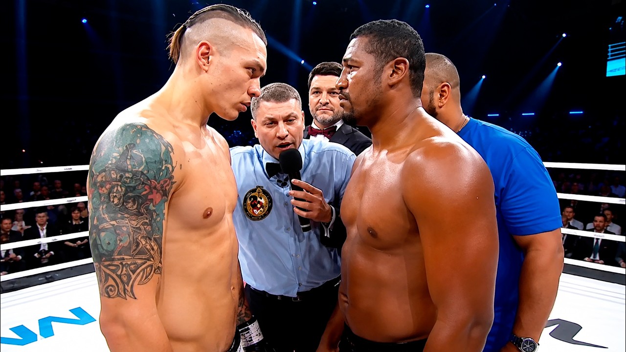 Oleksandr Usyk (Ukraine) vs Epifanio Mendoza (Colombia) | KNOCKOUT, BOXING fight, HD background