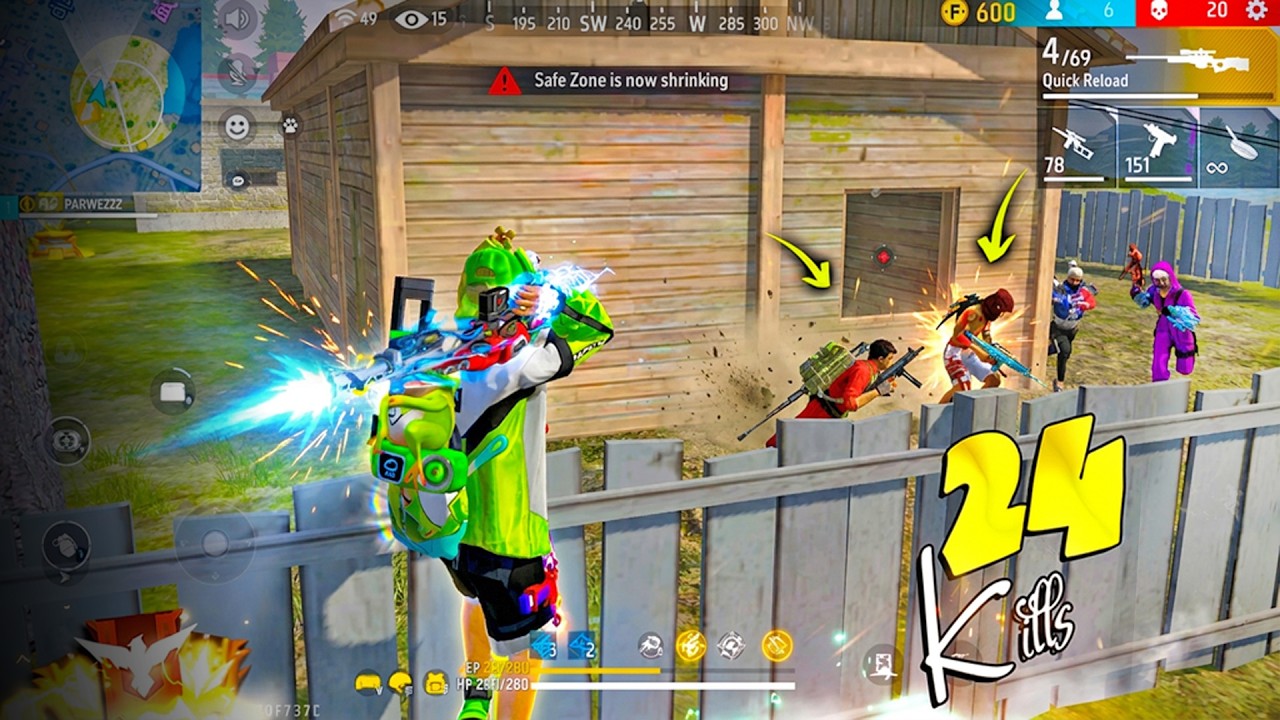 24 KILLS🔥SOLO VS SQUAD FULL GAMEPLAY 🤯 MP5 + AWM 99 LVL.🎯 - FREE FIRE MAX || PK GAMERS #freefire background
