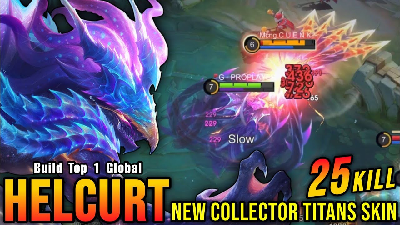25 Kills!! Kaiju of the Deep Helcurt New COLLECTOR Skin!! - Build Top 1 Global Helcurt ~ MLBB background