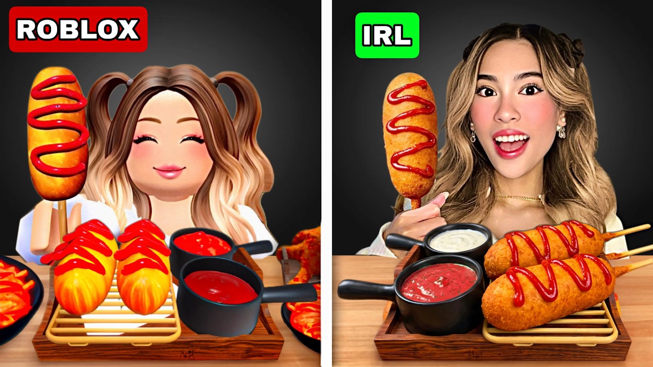 ROBLOX MUKBANG ASMR vs IN REAL LIFE! background