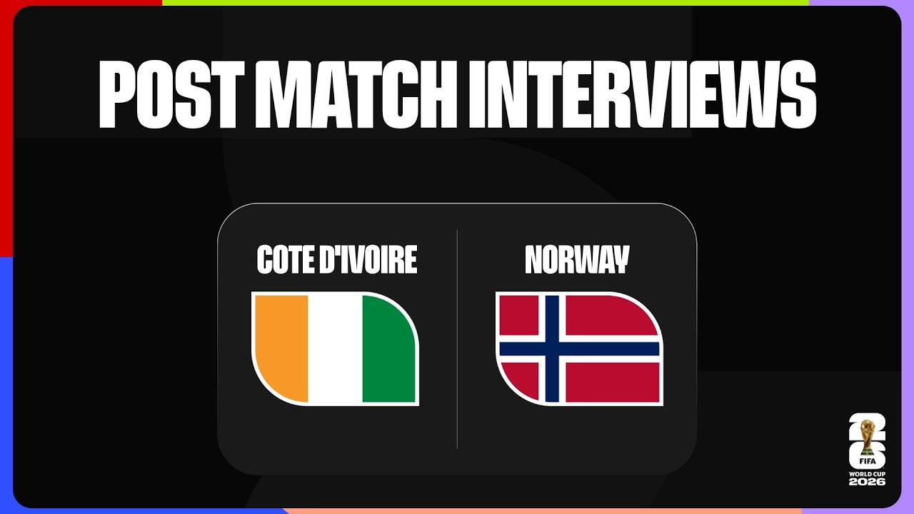 Post-Match Interviews: Cote d'Ivoire 1-2 Norway background