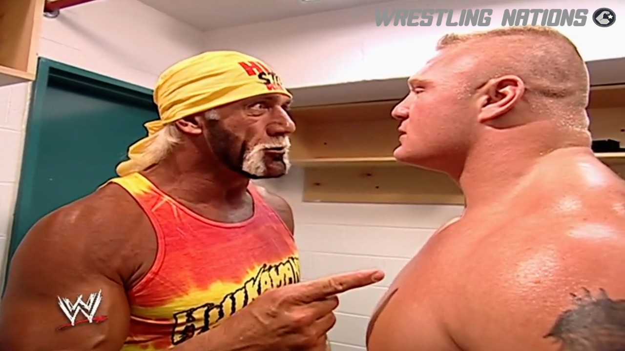 Brock Lesnar and Hulk Hogan Backstage Heat