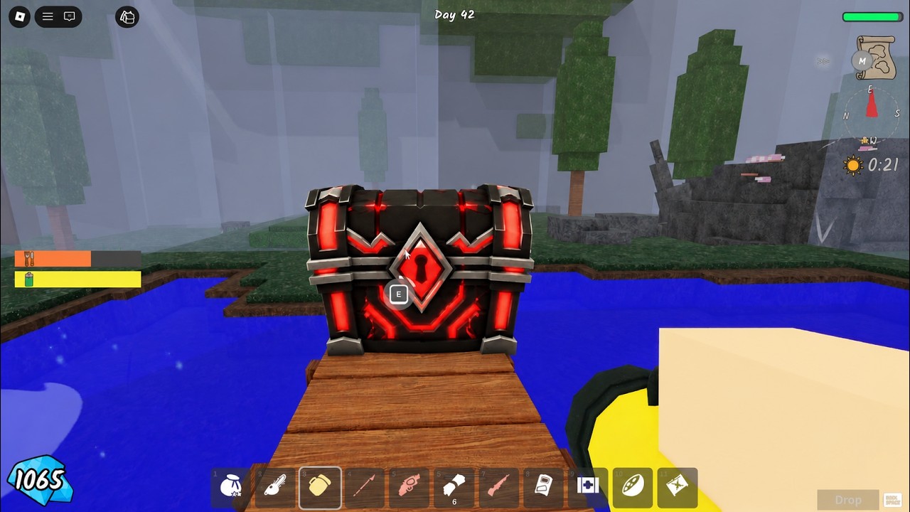 I FOUND NEW ALIEN SCIENTIST CHEST in 99 Nights in The Forest ROBLOX! NEW UPDATE background