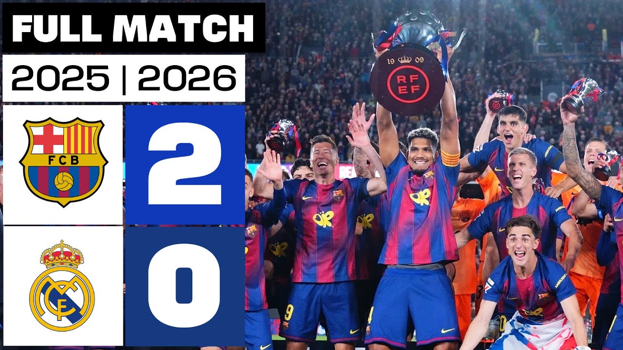 FC Barcelona 2 - 0 Real Madrid 2025/26 PARTIDO COMPLETO background