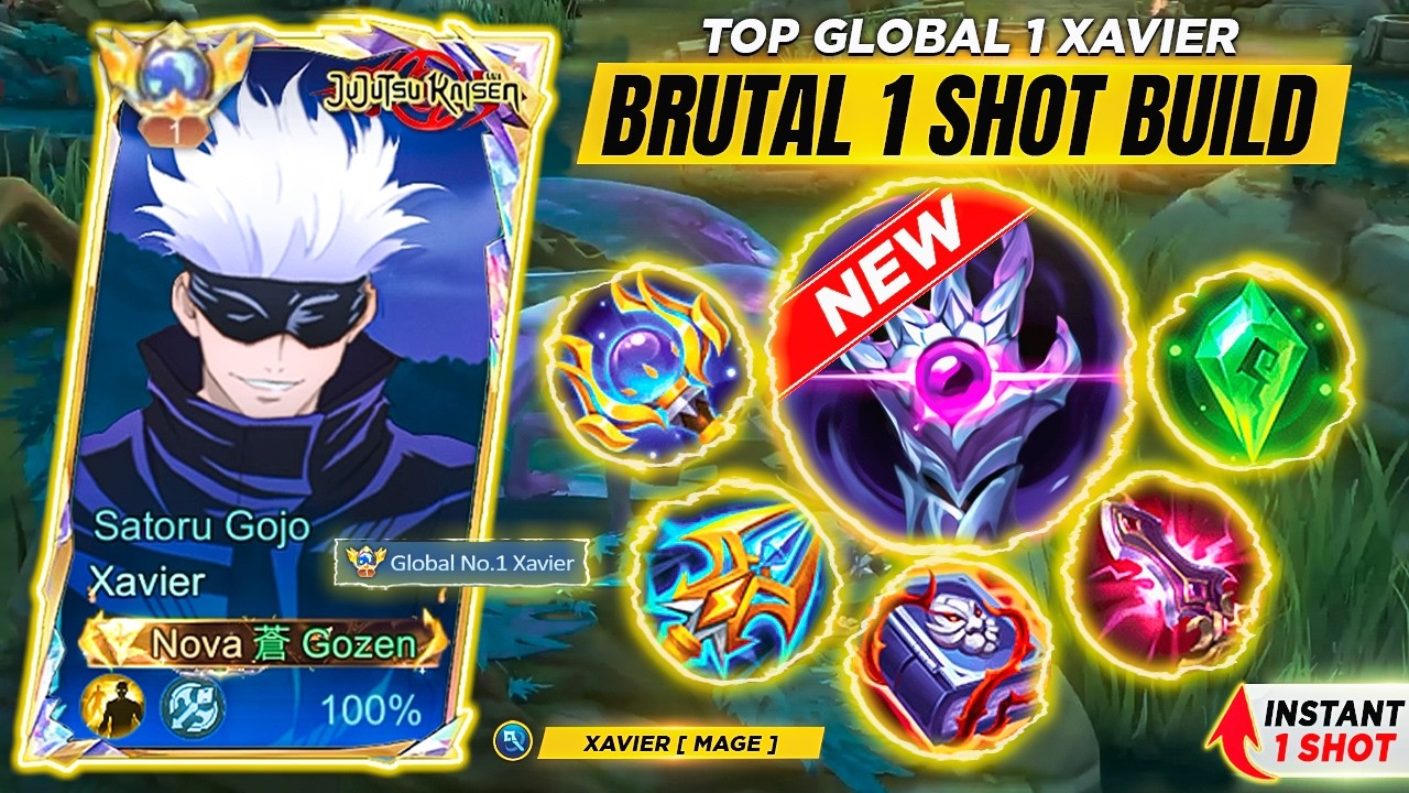 XAVIER 1 ULTI SKILL = 1 KILL DELETE!!!CHEAT OR NOT? 😱 | XAVIER BEST BUILD 2026! background