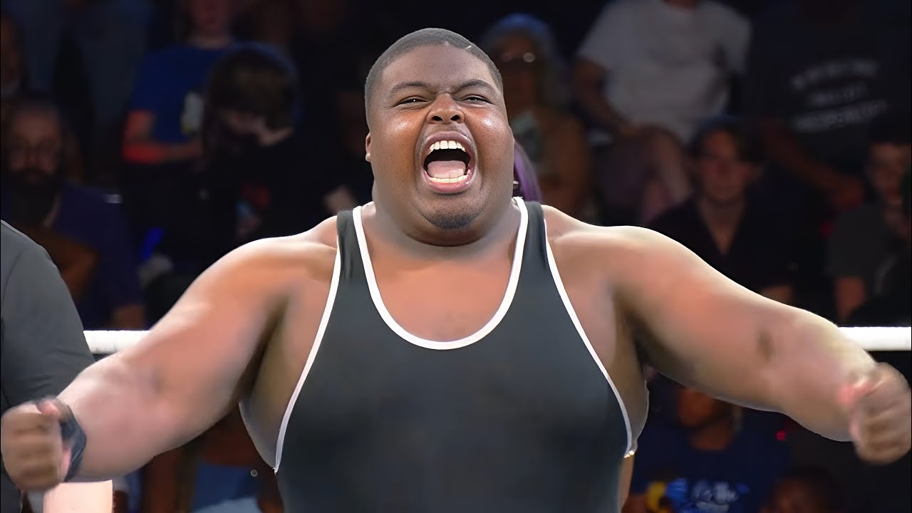 FULL MATCH: Big Luther vs Terrale Tempo with AJ Francis on commentary - Reality Of Wrestling background