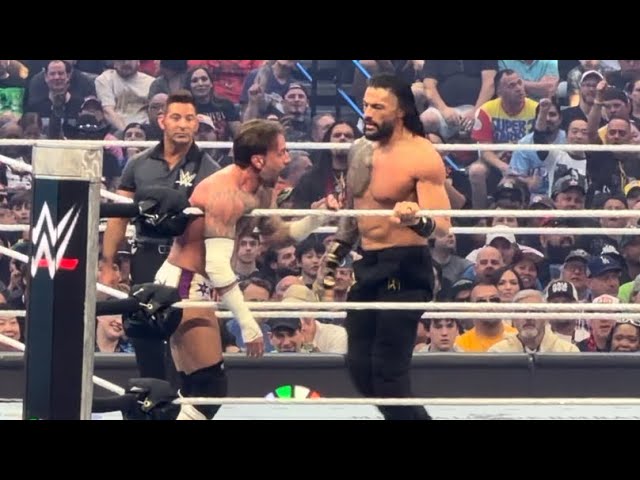 Roman Reigns vs CM Punk Full Match | WWE WrestleMaina 42 background