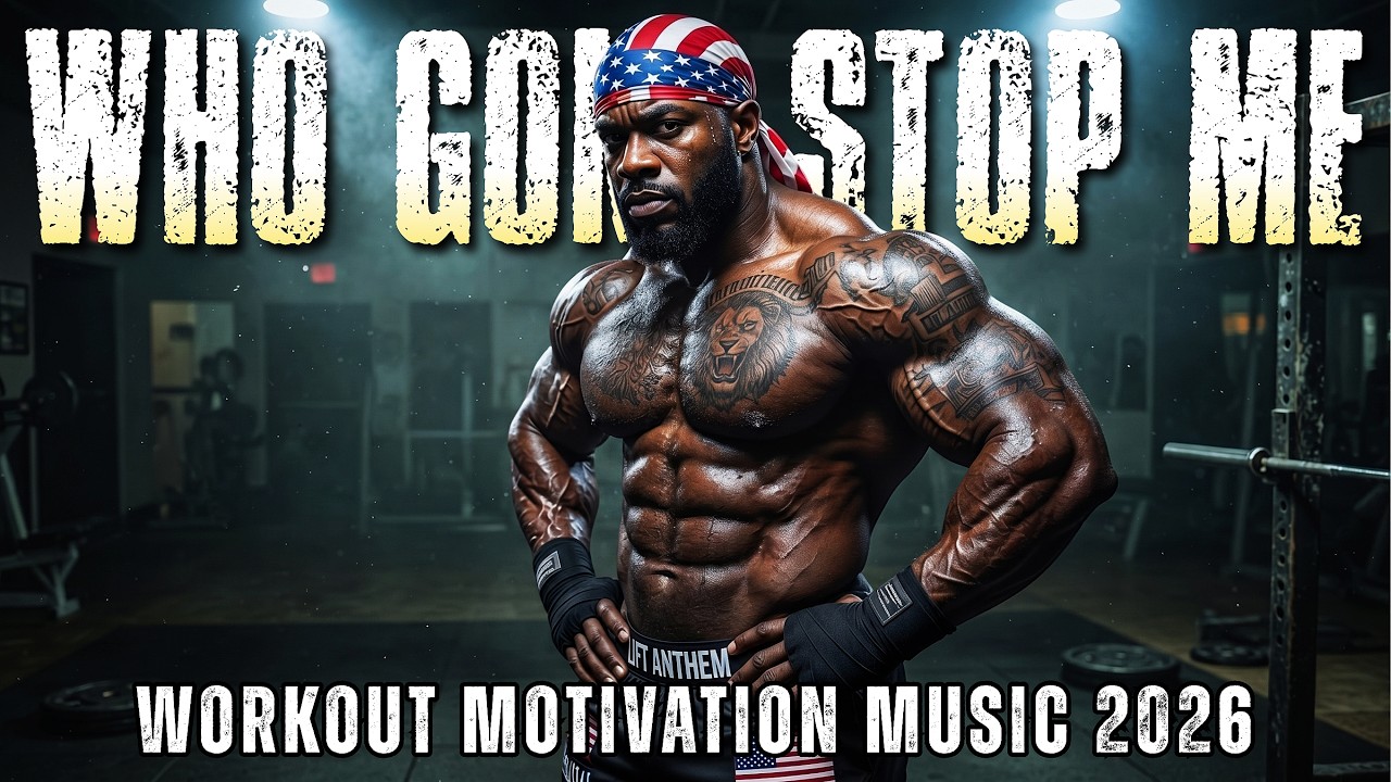 AGGRESSIVE WORKOUT MUSIC 2026 ⥠GYM MOTIVATION MUSIC MIX đȘ HIP HOP TRAP MOTIVATIONAL REMIX background