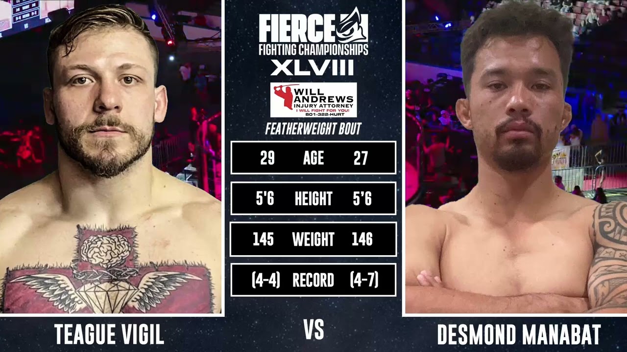 Teague Vigil vs. Desmond Manabat - Fierce Fighting Championship 49 background
